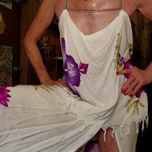 White Floral 2 Piece Skirt Set